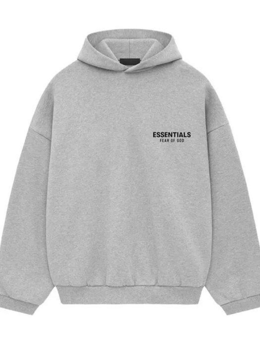 Essentials Fear of God Heather Gray Pullover Hoodie with Small Chest Logo